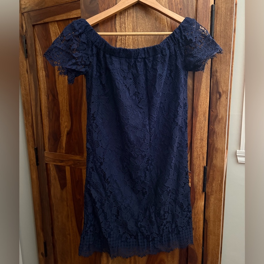 Lace off the shoulder dress